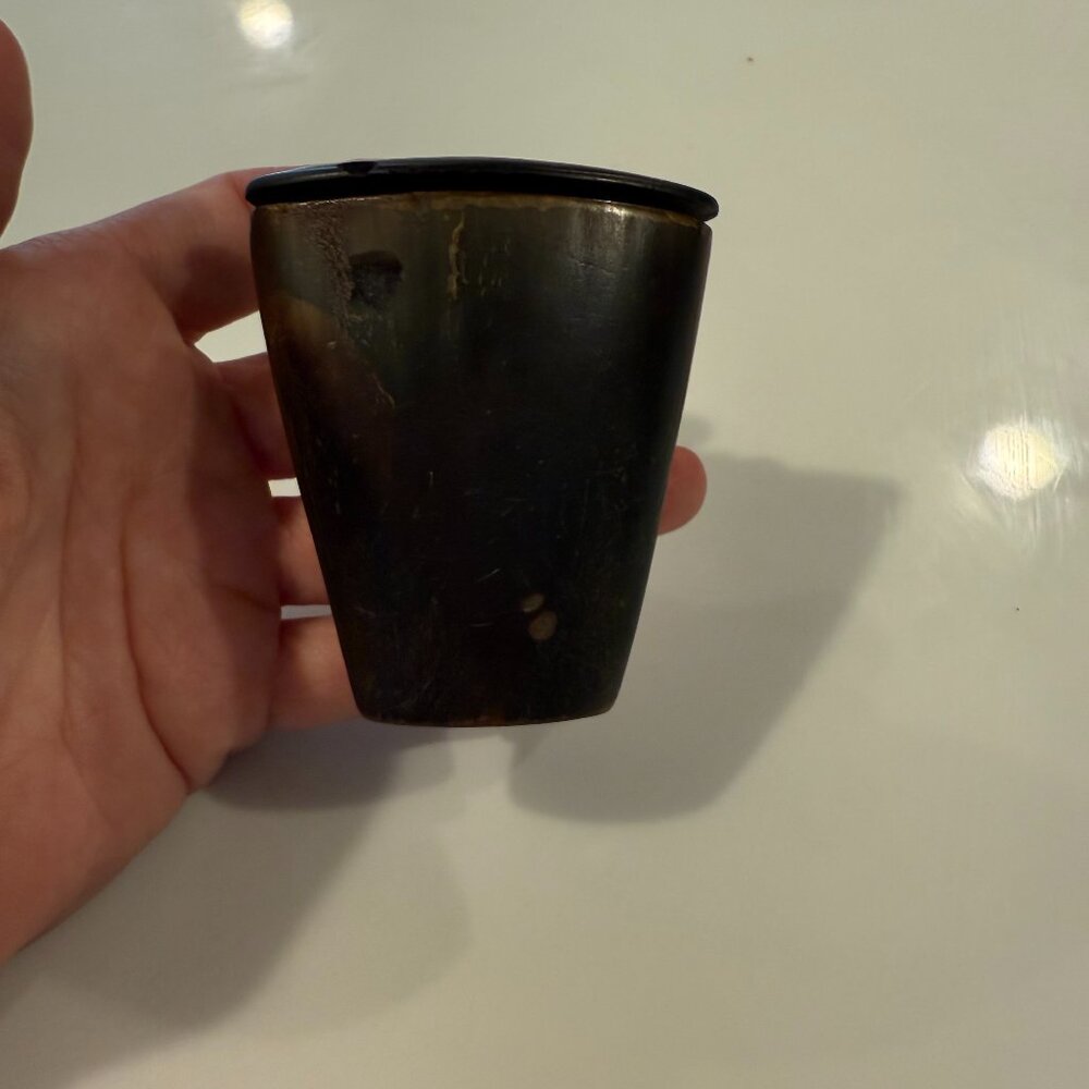 Chinese Antique Wood Metal Hinged Top Tobacco Case